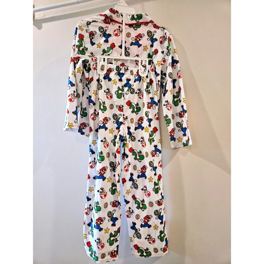 Super Mario‎ Bros Nintendo Kids Pajama Set Size 8 Mario Luigi Yoshi Unisex PJs