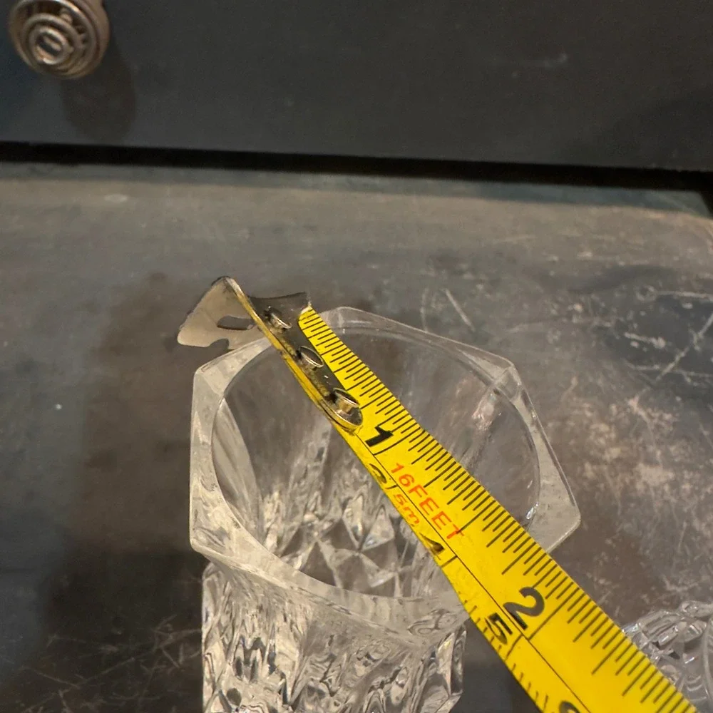 Set of 2 Clear Crystal Glass Bud Vases Small Decorative Accent 4