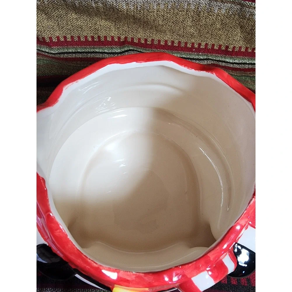 Vintage Ceramic Santa Claus with Peppermint‎ Stick Cookie Jar