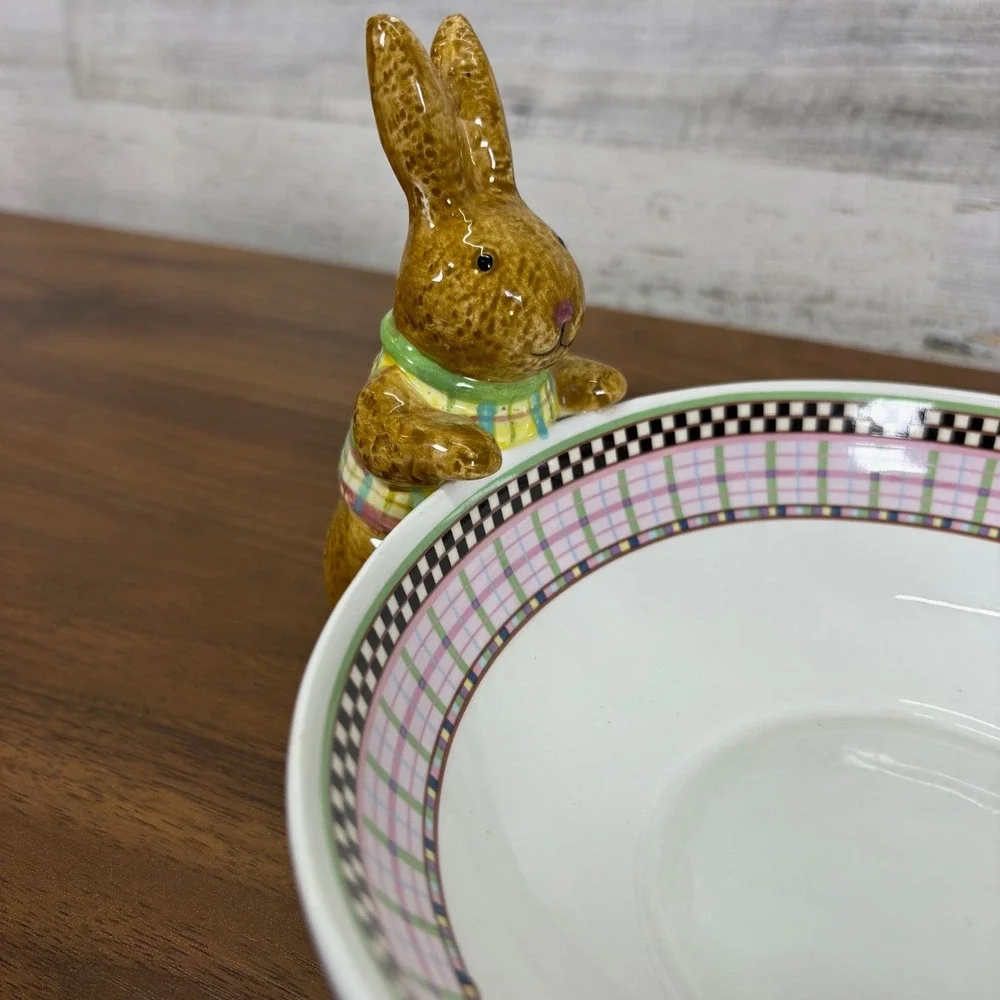 Debbie‎ Mumm Sakura Spring is in the Air Bunny Nibbler Bowl 1990's