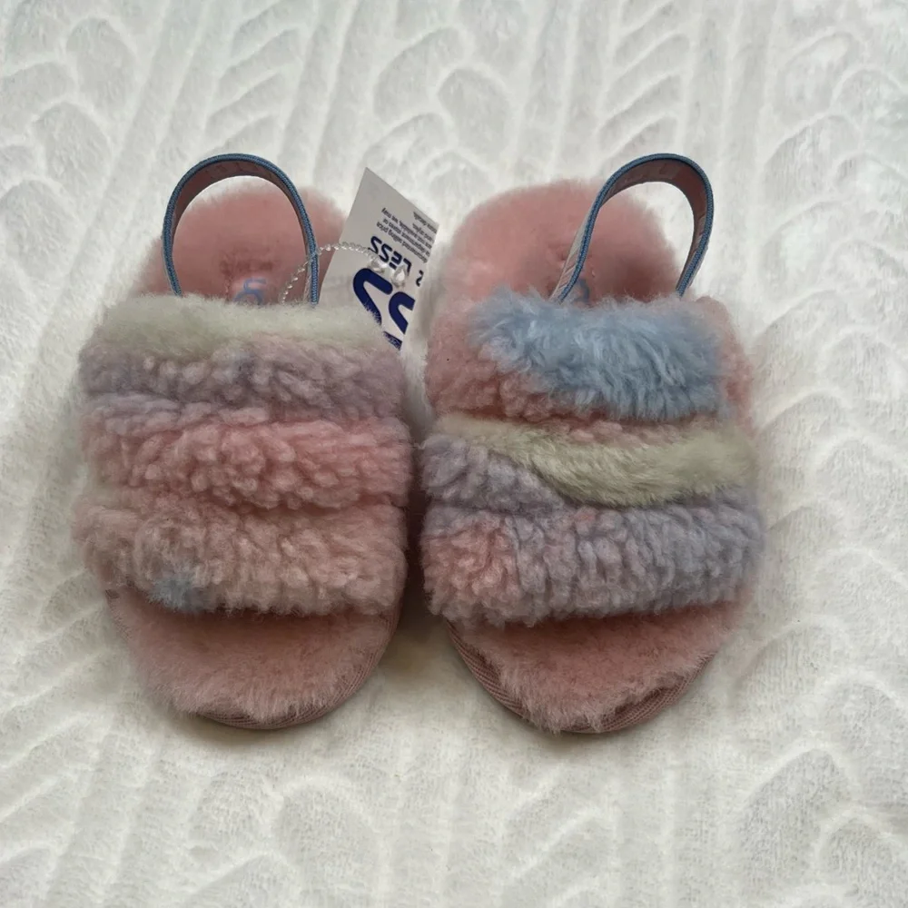 💗 *NEW* Ugg - Baby Girls Fluff Yeah Slide‎ Slippers