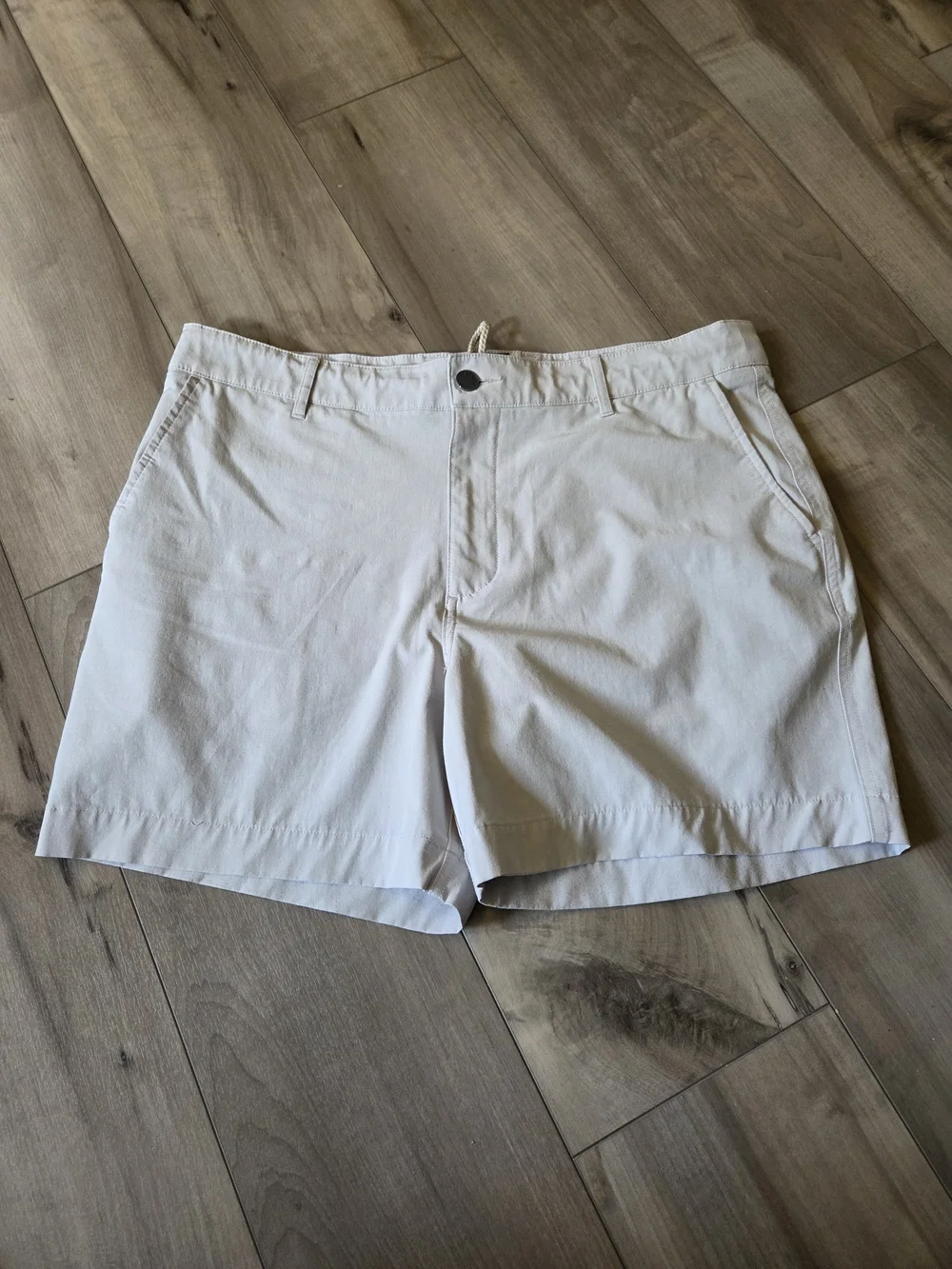 Faherty All-Day Flat-Front Chino Stone Shorts