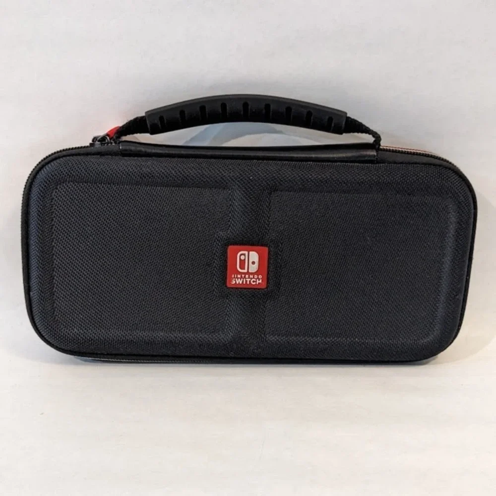 Official Nintendo Switch Travel Case Black Ballistic Nylon Hard Pad Carrying OEM