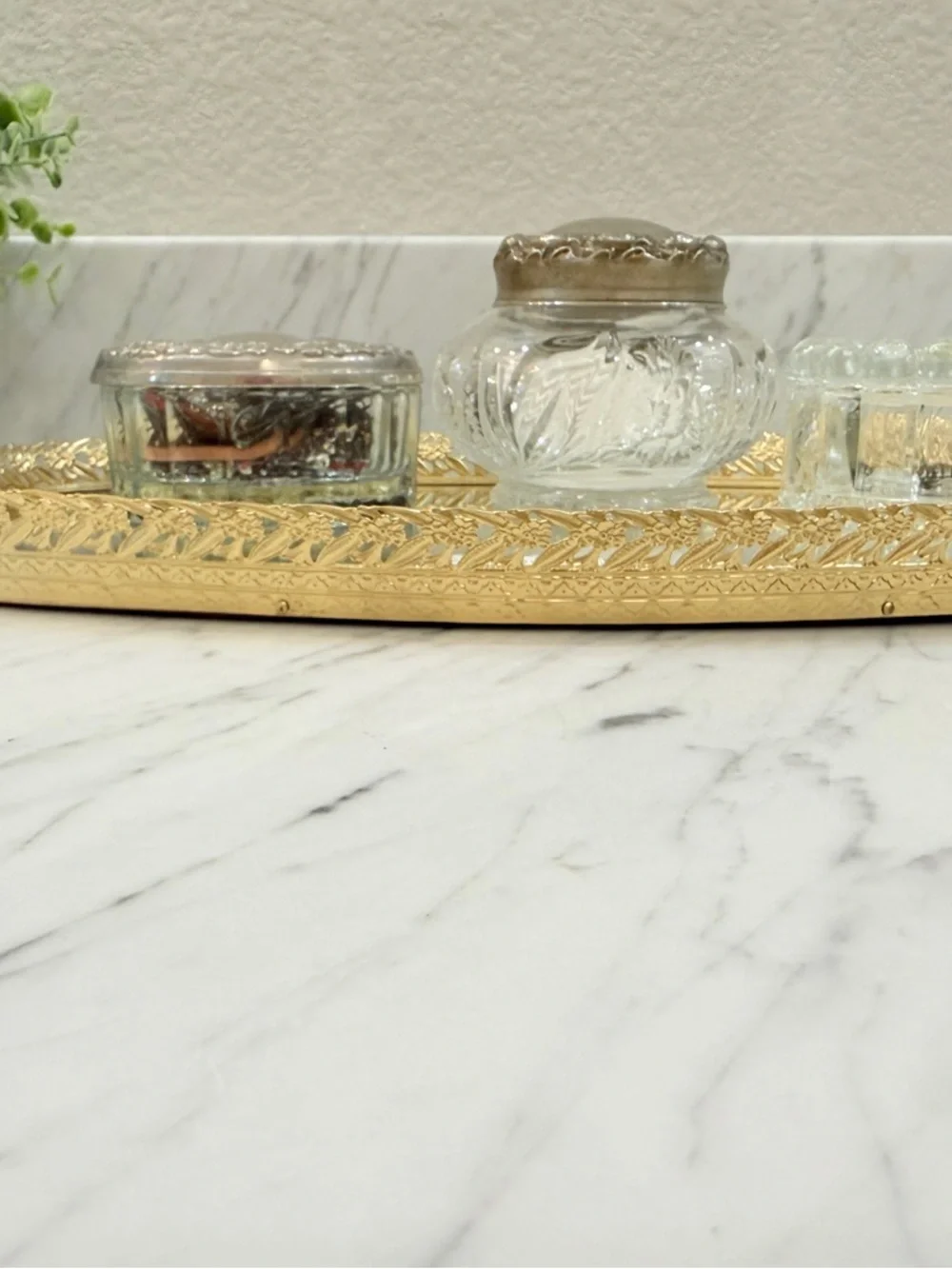 Vintage Hollywood Regency Vanity Mirror/Tray
