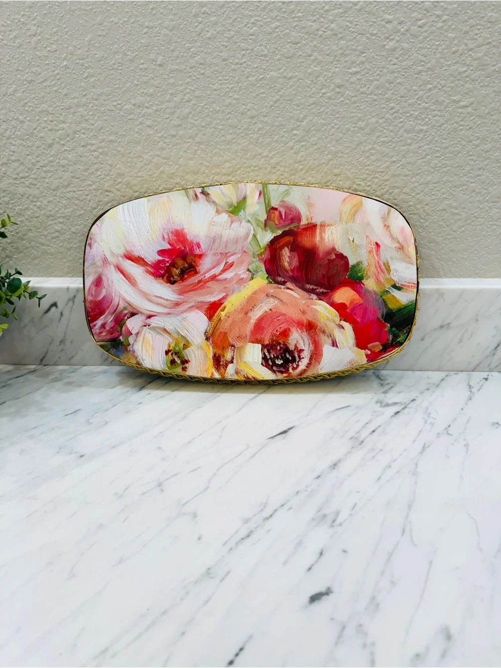 Vintage Hollywood Regency Vanity Mirror/Tray