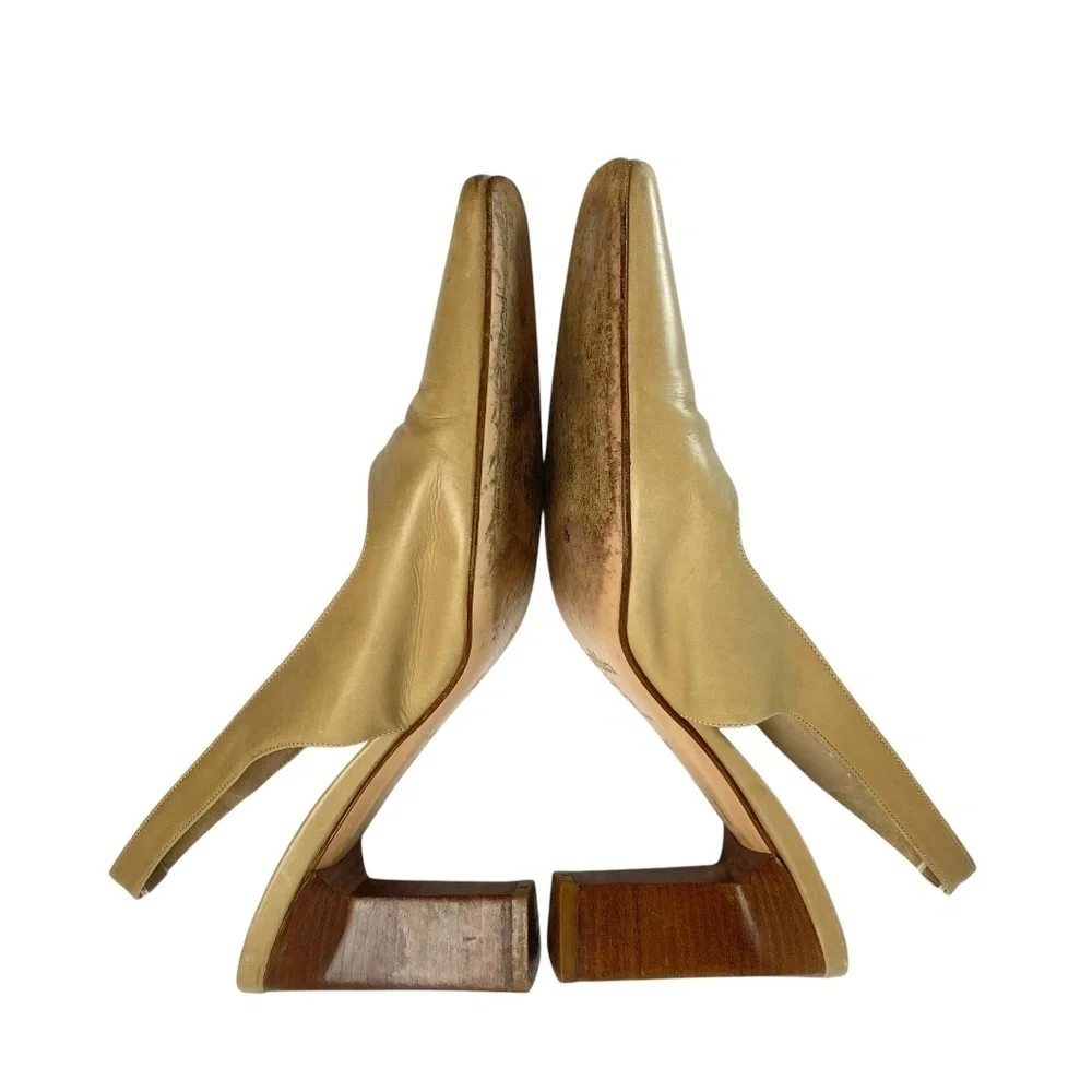 MaxMara slingback leather
