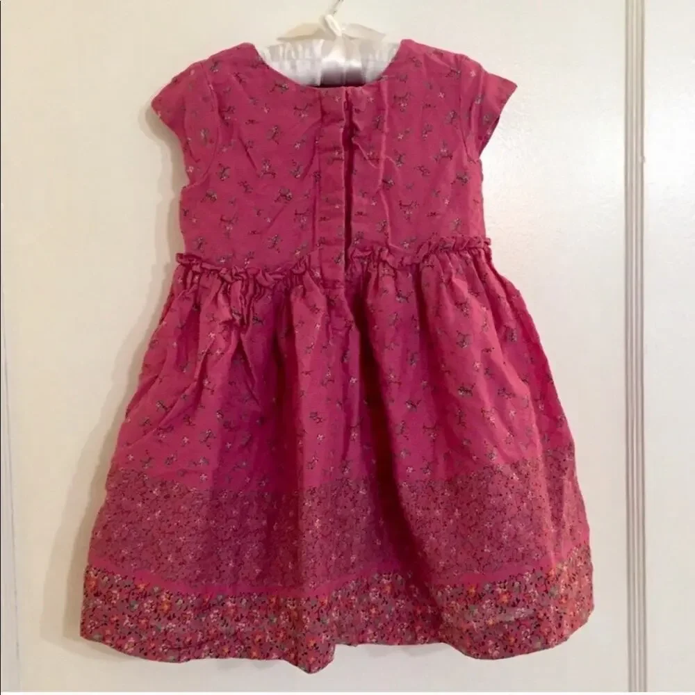 Gap Toddler Girl Pink Floral Short-Sleeve Dress 2T