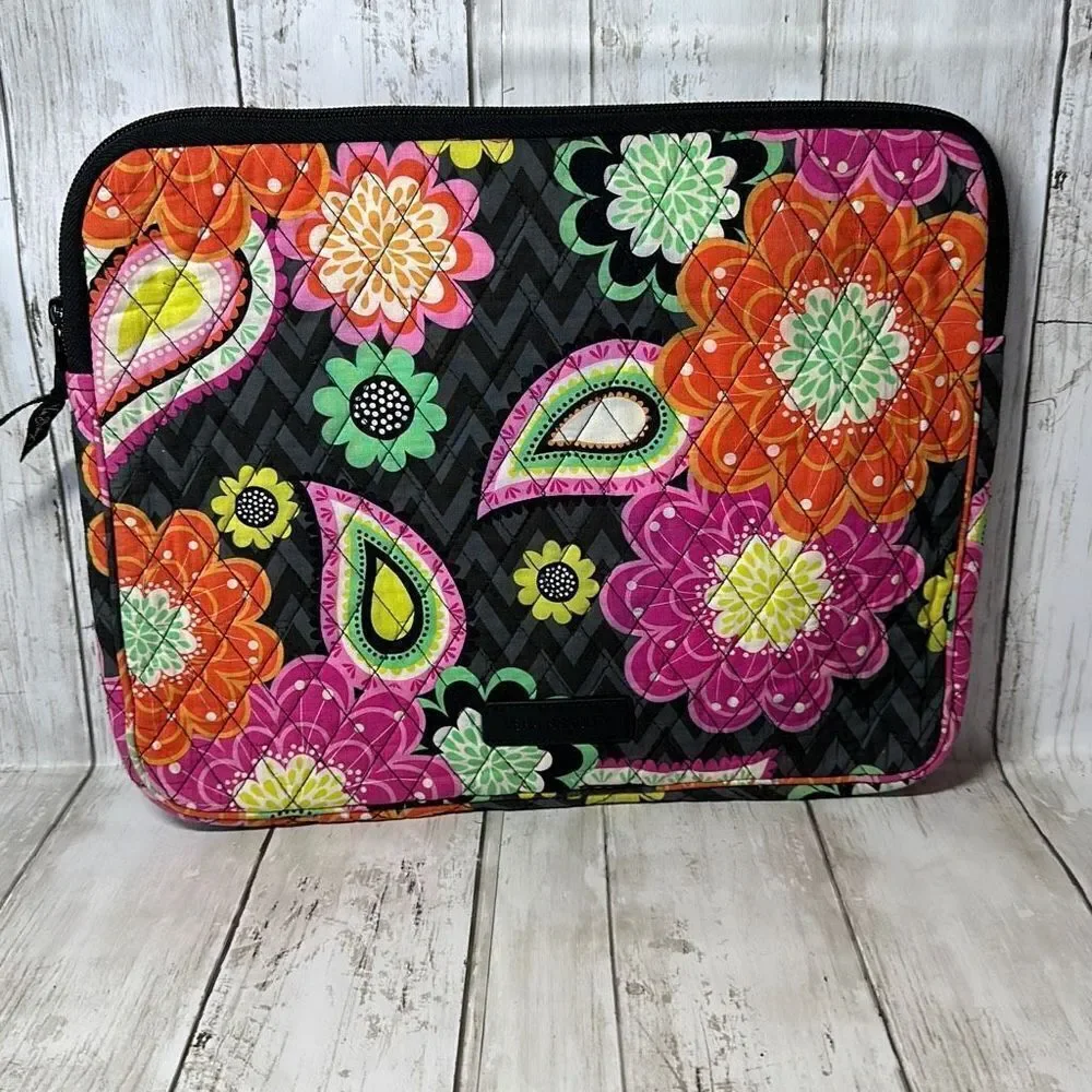 Vera Bradley Pink Orange Multicolor‎ Floral Laptop Sleeve