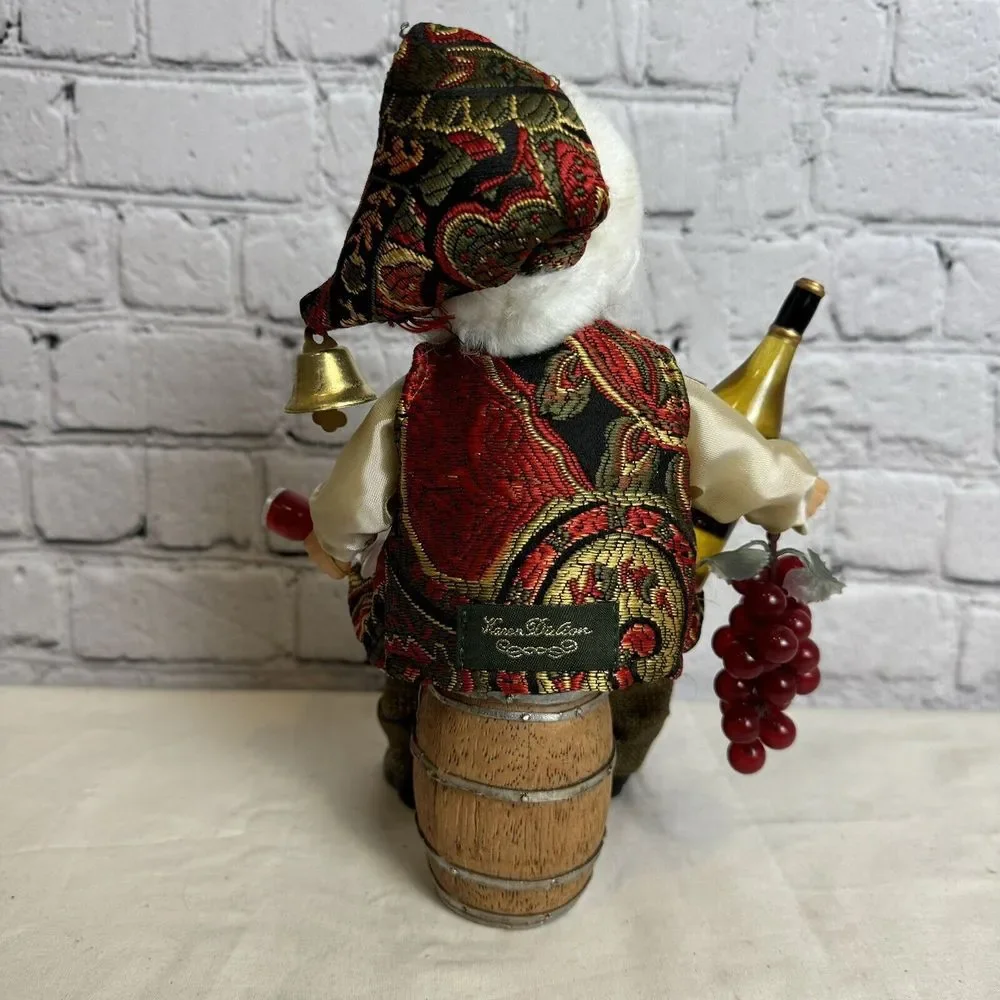Karen‎ Didion Original Collectible Santa Wine Santa Wine Barrel Grapes EXCELLENT