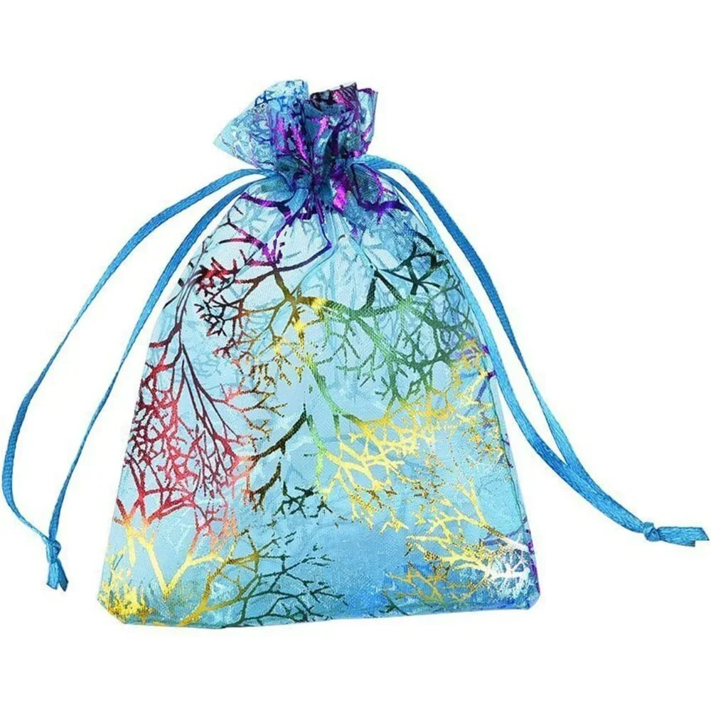 Beach Coral Gift Bag Pouches with Drawstring