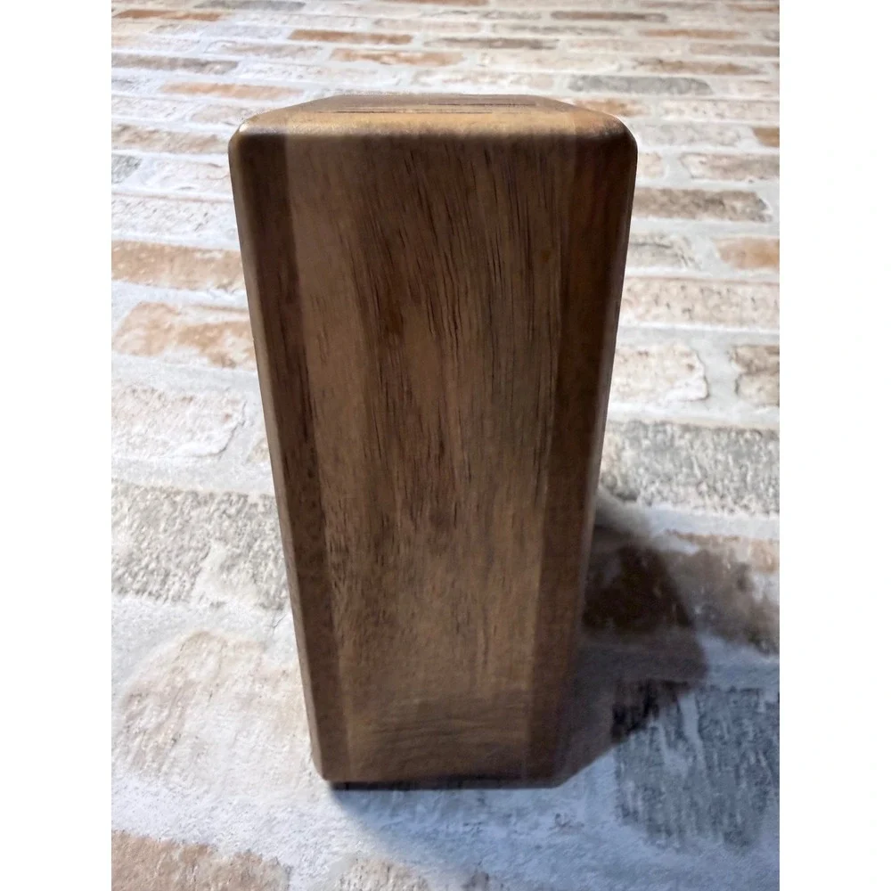 The Pioneer Woman Acacia Wood Knife Block Floral 4 Slot Universal Holder