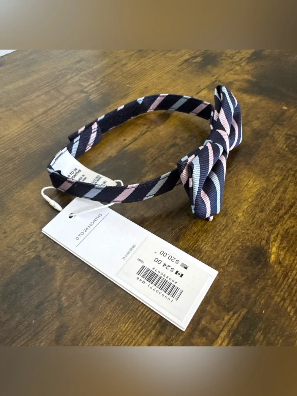 NWT Janie and Jack SPECIAL OCCASION Navy Pink Blue Stripes Bow Tie Size 0 to 24