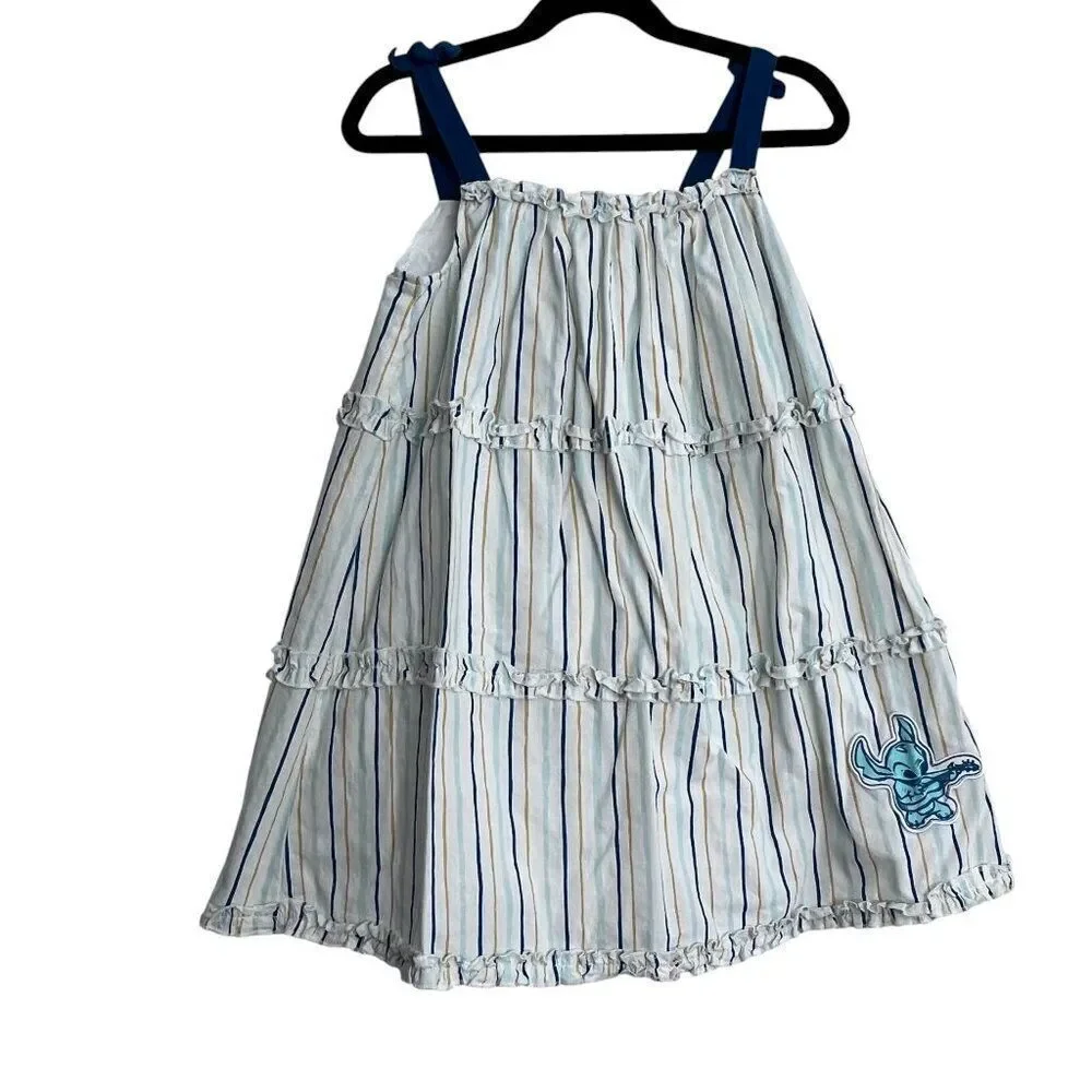 Disney Stitch Sleeveless Striped Sun Dress for Girls Size 5