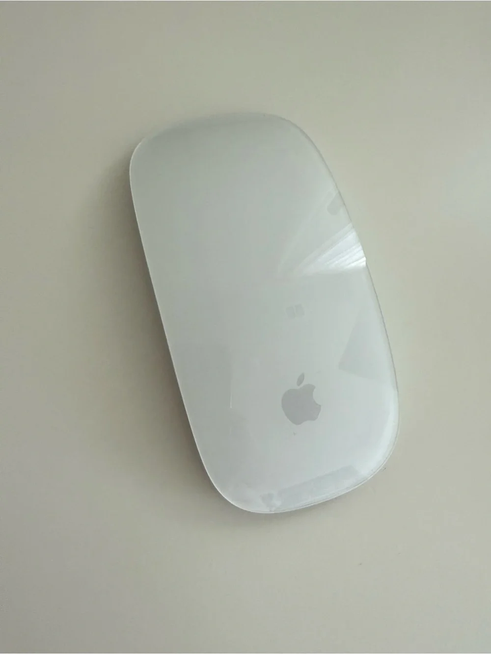 Apple Silver Wireless Mouse with Black Accents