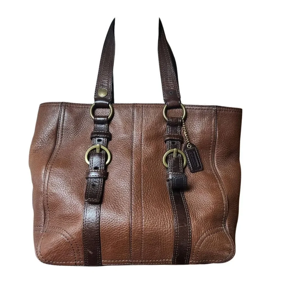 Coach Brown Pebbled Leather Purse