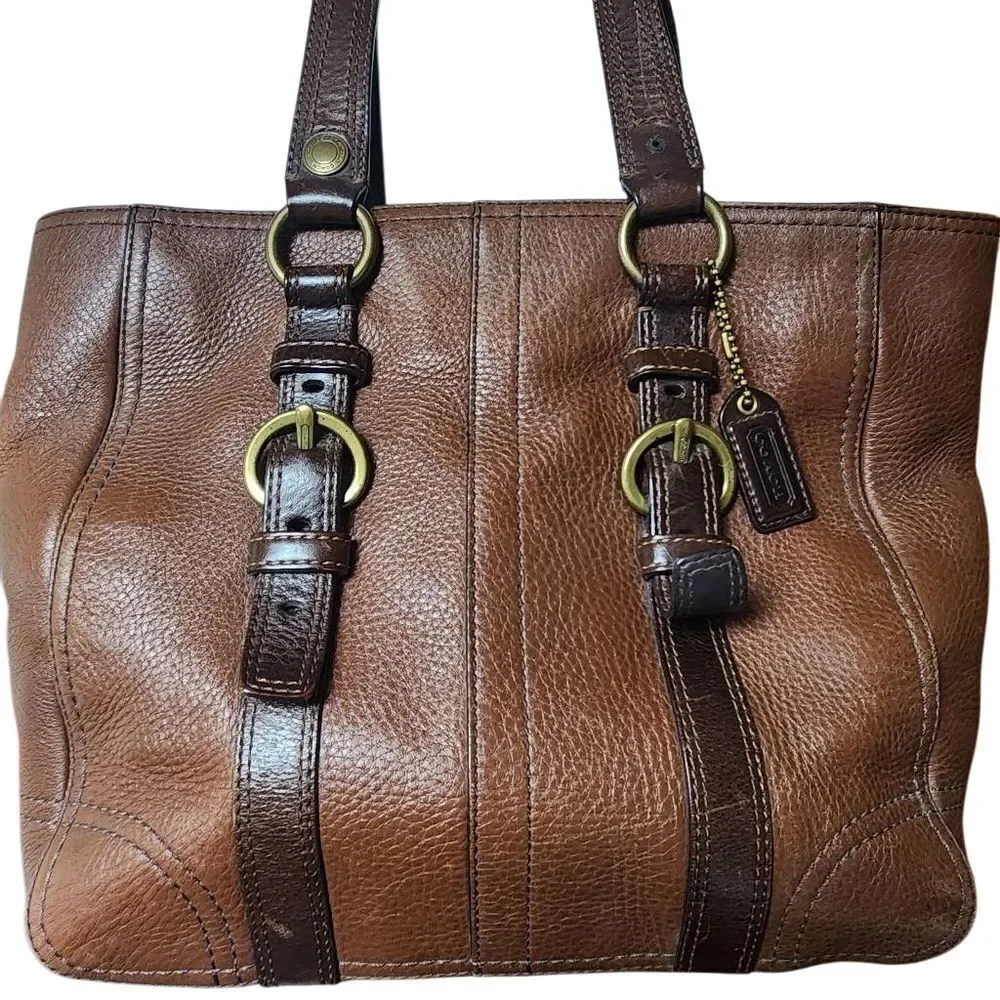 Coach Brown Pebbled Leather Purse