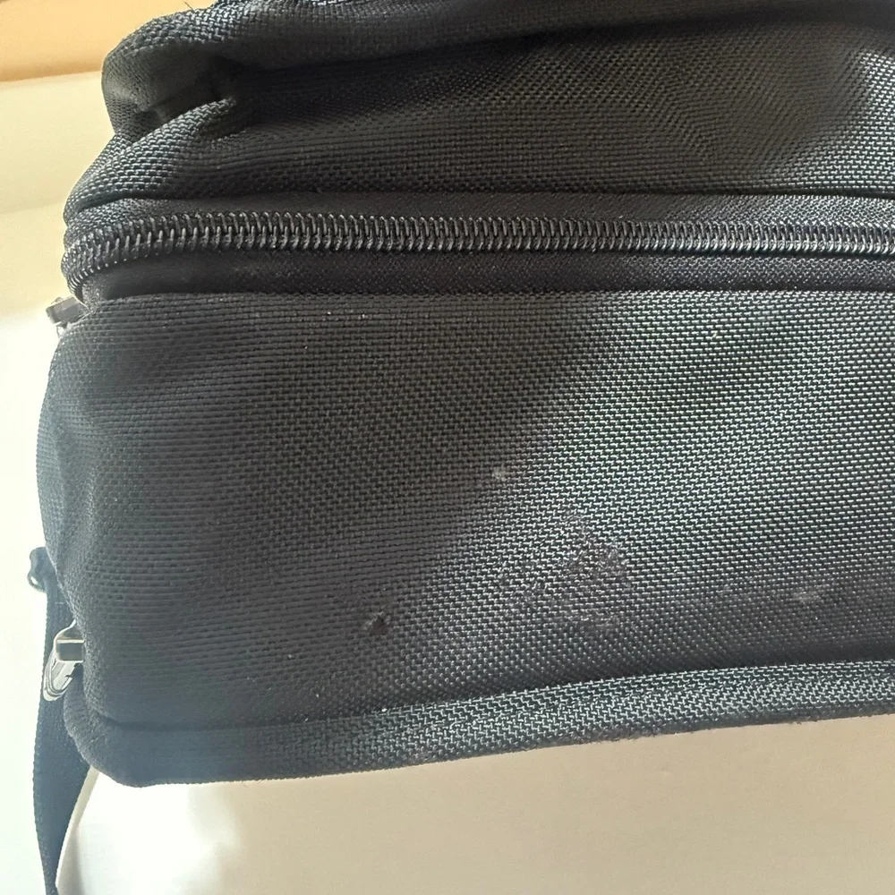 TUMI Alpha Expandable Briefcase Ballistic Nylon Laptop Messenger Bag Black