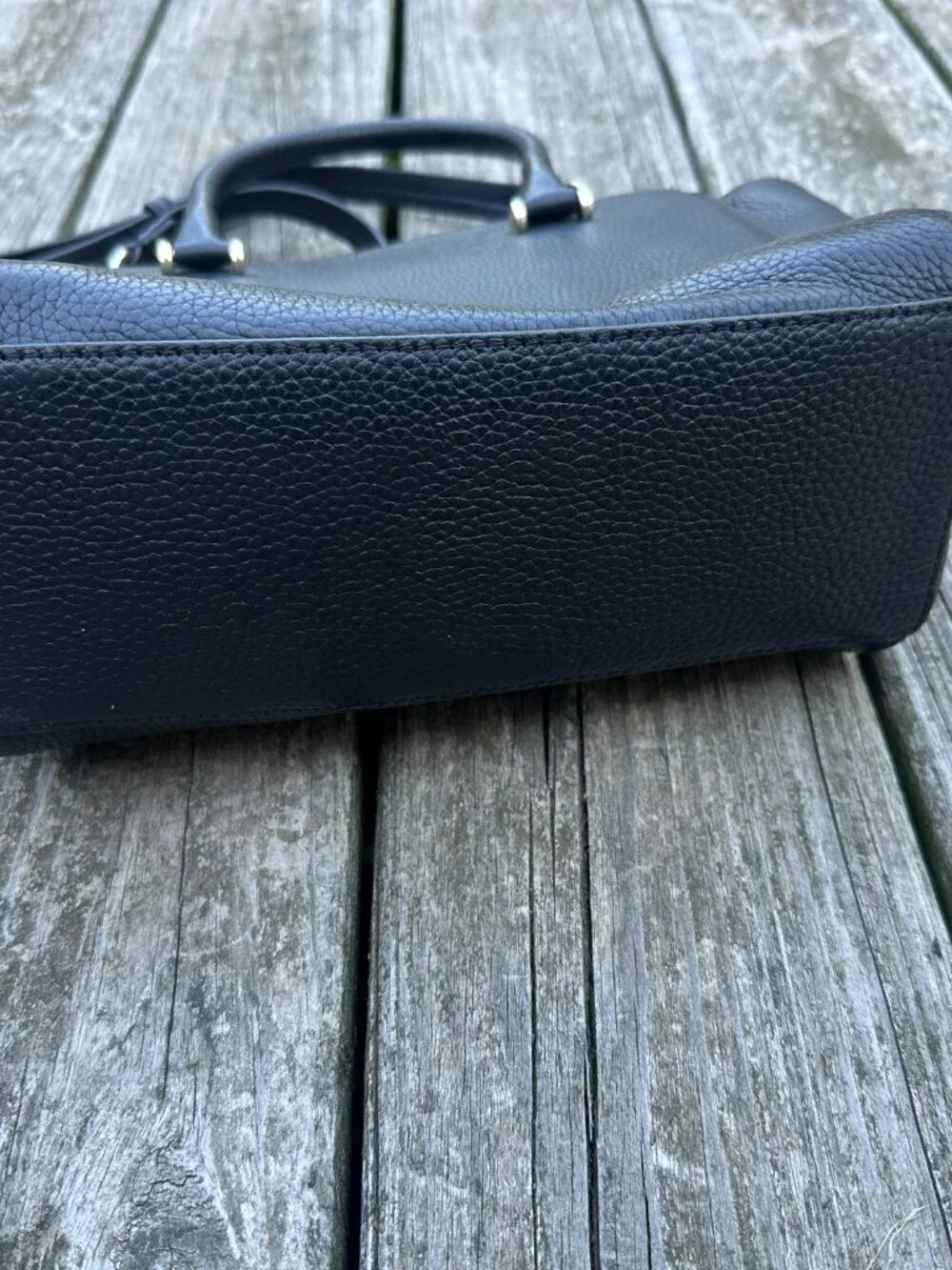 Kate Spade Chester Street Allyn Satchel Pebble Leather Black Purse Bag Crossbody