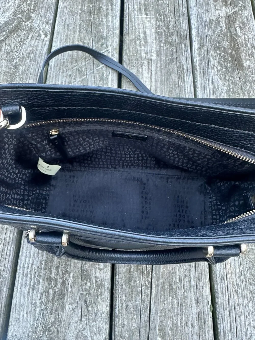 Kate Spade Chester Street Allyn Satchel Pebble Leather Black Purse Bag Crossbody