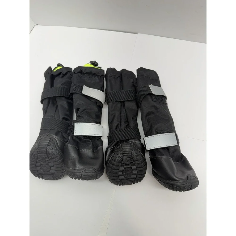 SUNFURA Dog Rain Boots w/Warm Fleece, Waterproof and Skid-Proof (Black S) Hike