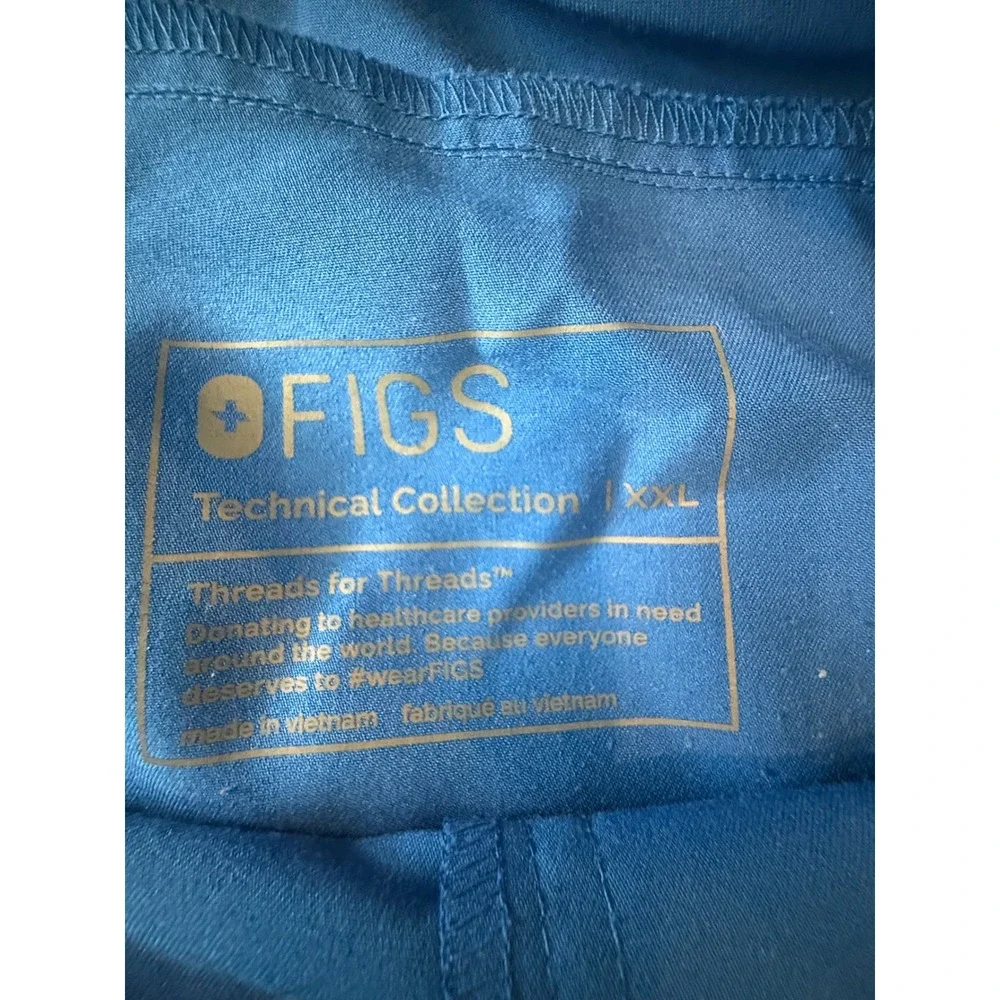 FIGS Technical Collection Royal Blue Scrub Pants Mens XXL 1001567R Drawstring