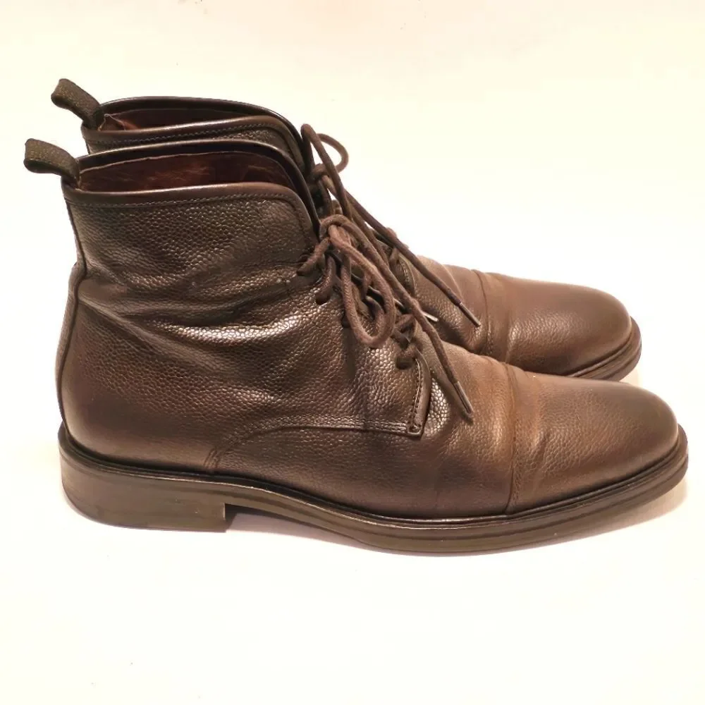 Warfield and Grand Brown Cap Toe Mens Lace Up Chukka Casual Boots 73807 Size 8