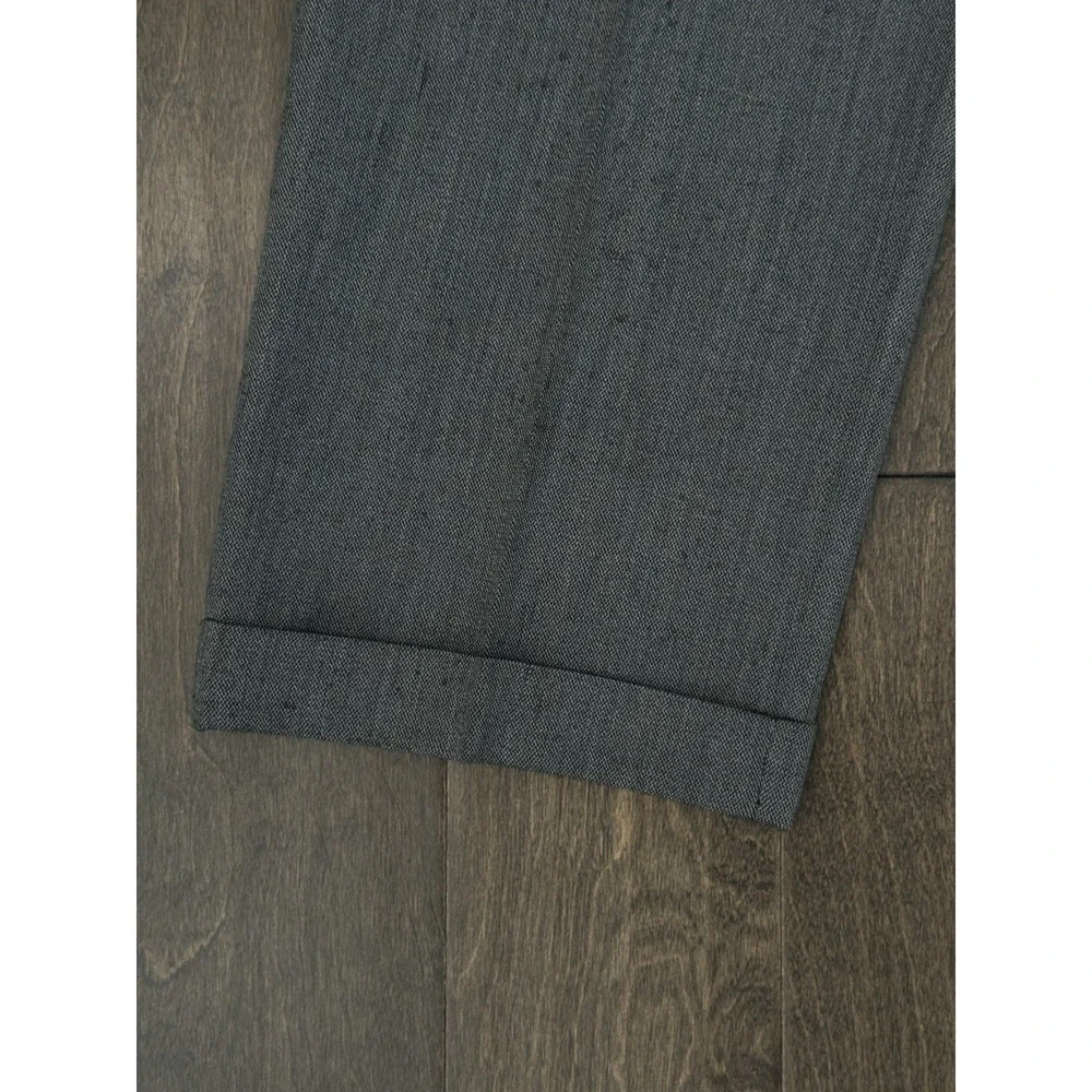 Braewick Mens Grey Two Piece Suit Two Button Jacket Size 42R Pants 100% Wool