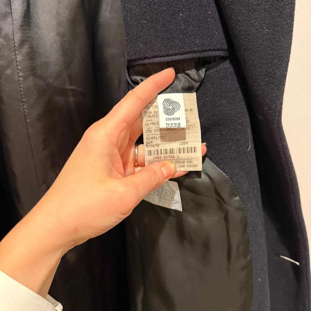 HUGO BOSS Men Pure New Wool Overcoat Coat 42R Classic Preppy Old Money Italy‎