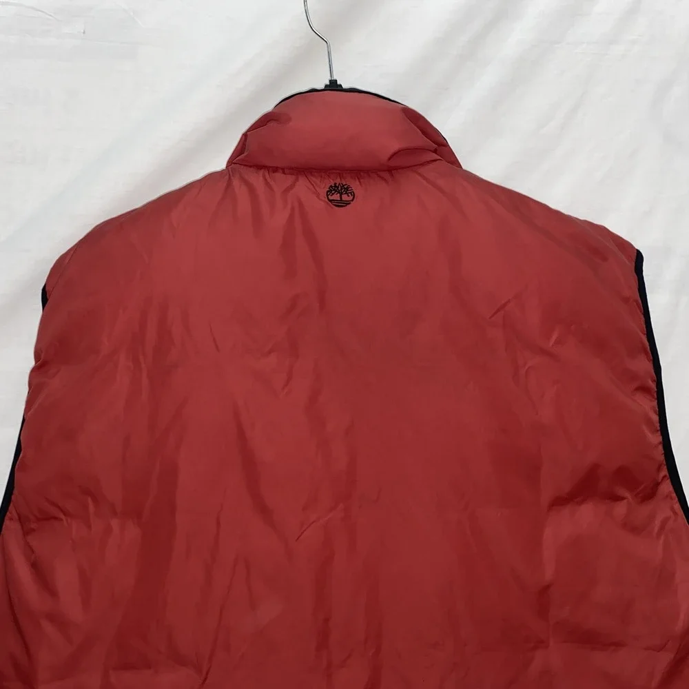 Timberland Weathergear Reversible Down Vest Men's XXL Black Burnt Orange‎ Puffer