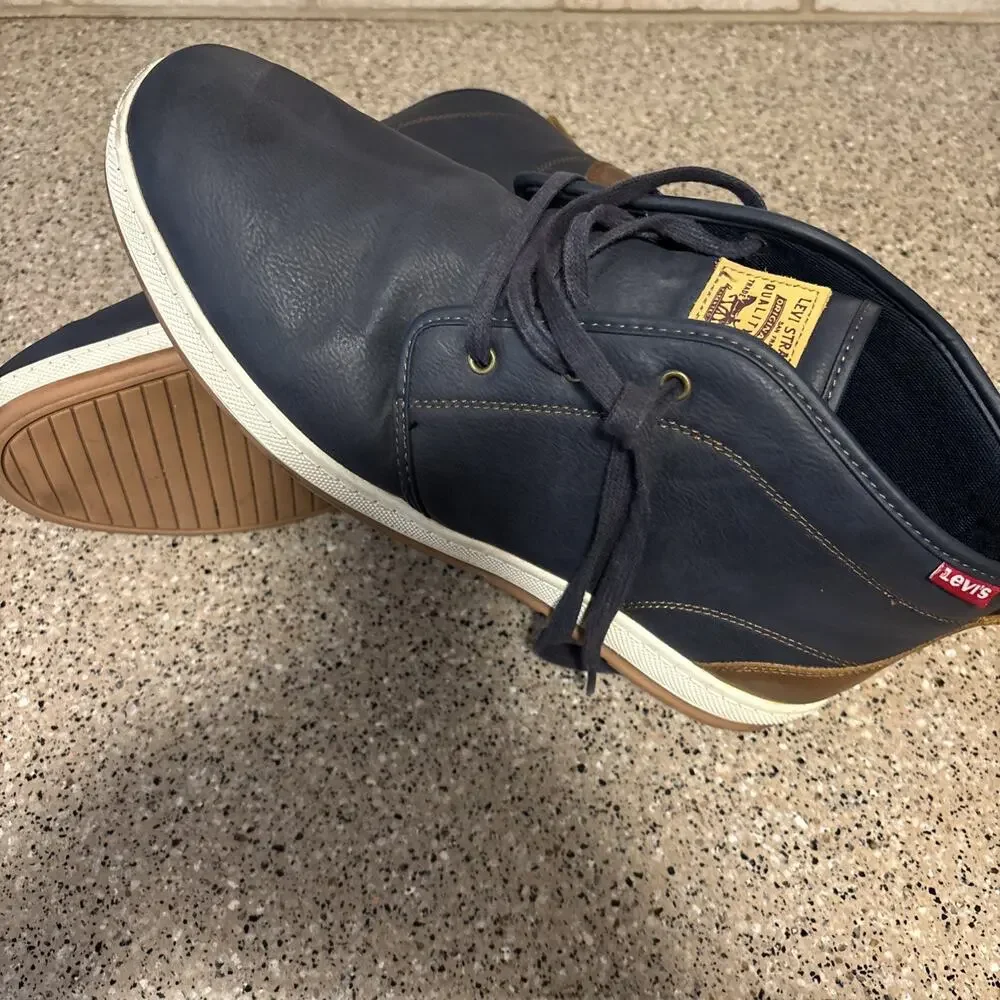 Levi Straus & Co. Synthetic Leather Navy Blue Comfort Shoes Size‎ 13
