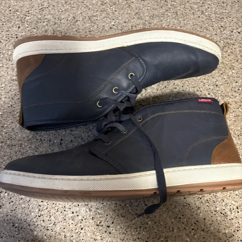 Levi Straus & Co. Synthetic Leather Navy Blue Comfort Shoes Size‎ 13