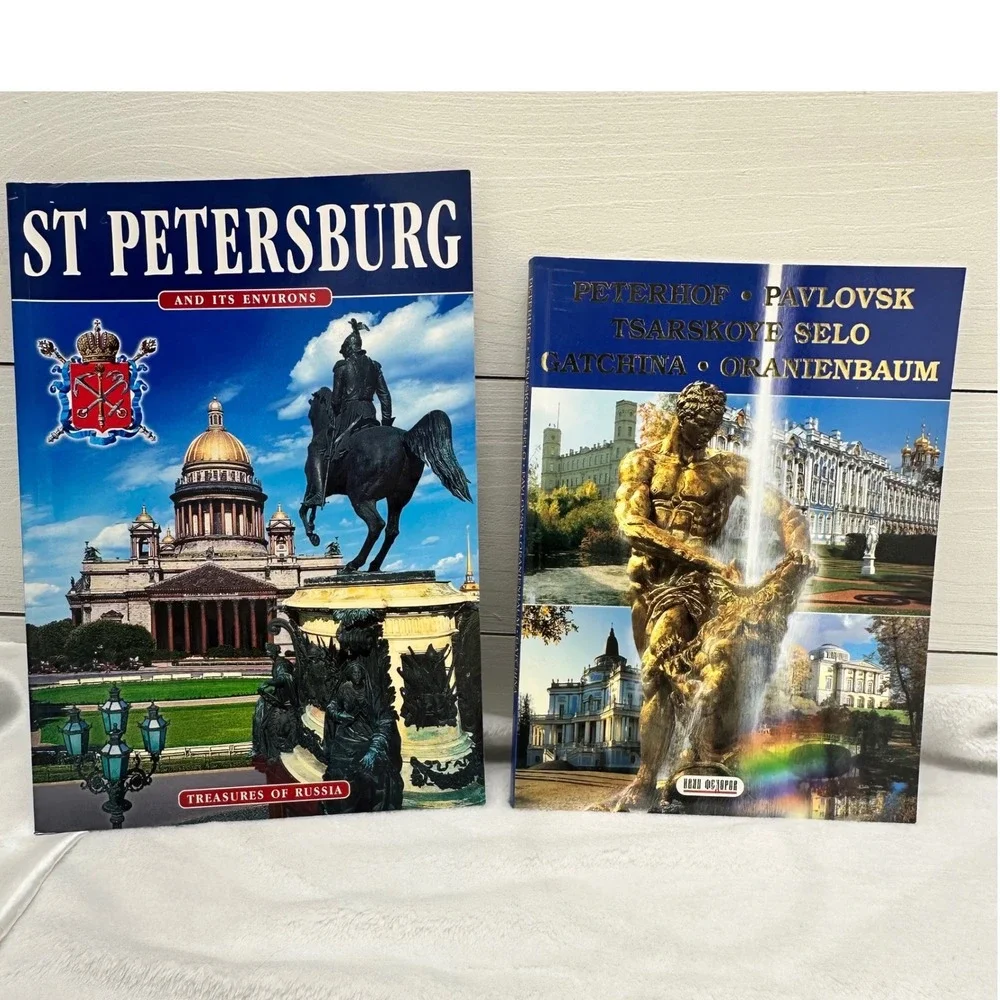 St Petersburg Treasures of Russia Book Set Peterhof Pavlovsk Gatchina‎ Excellent