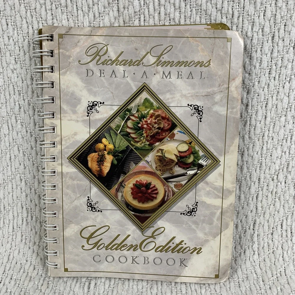 Vintage‎ 1990 Richard Simmons Deal A Meal Golden Edition Cookbook Spiral Bound