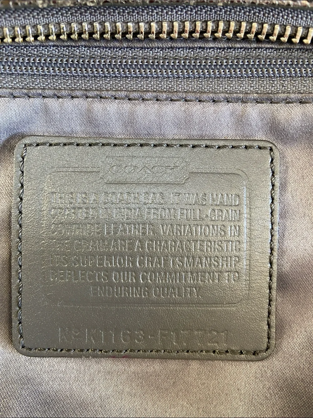 Coach shoulder tote