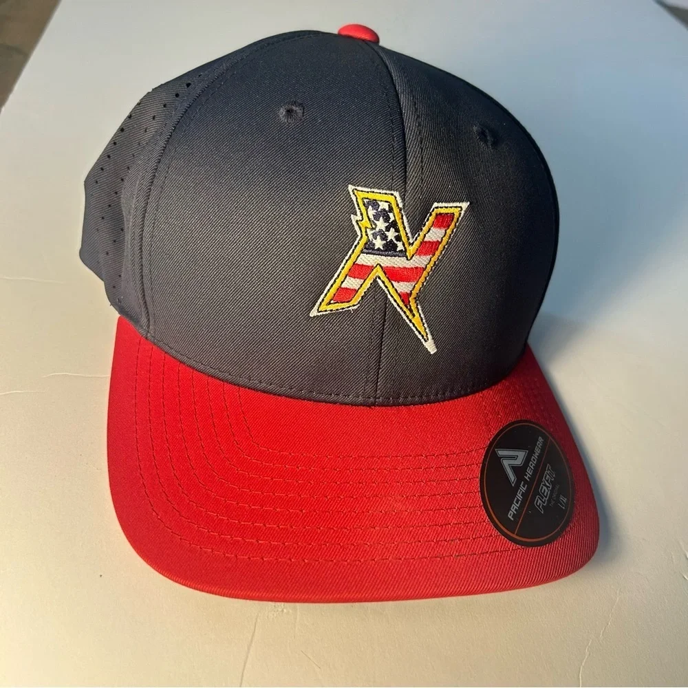 Red and Gray Snapback Cap