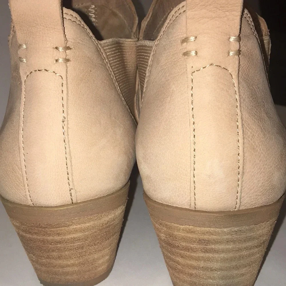 Sole Society Nancy Tan Stacked Heel Booties