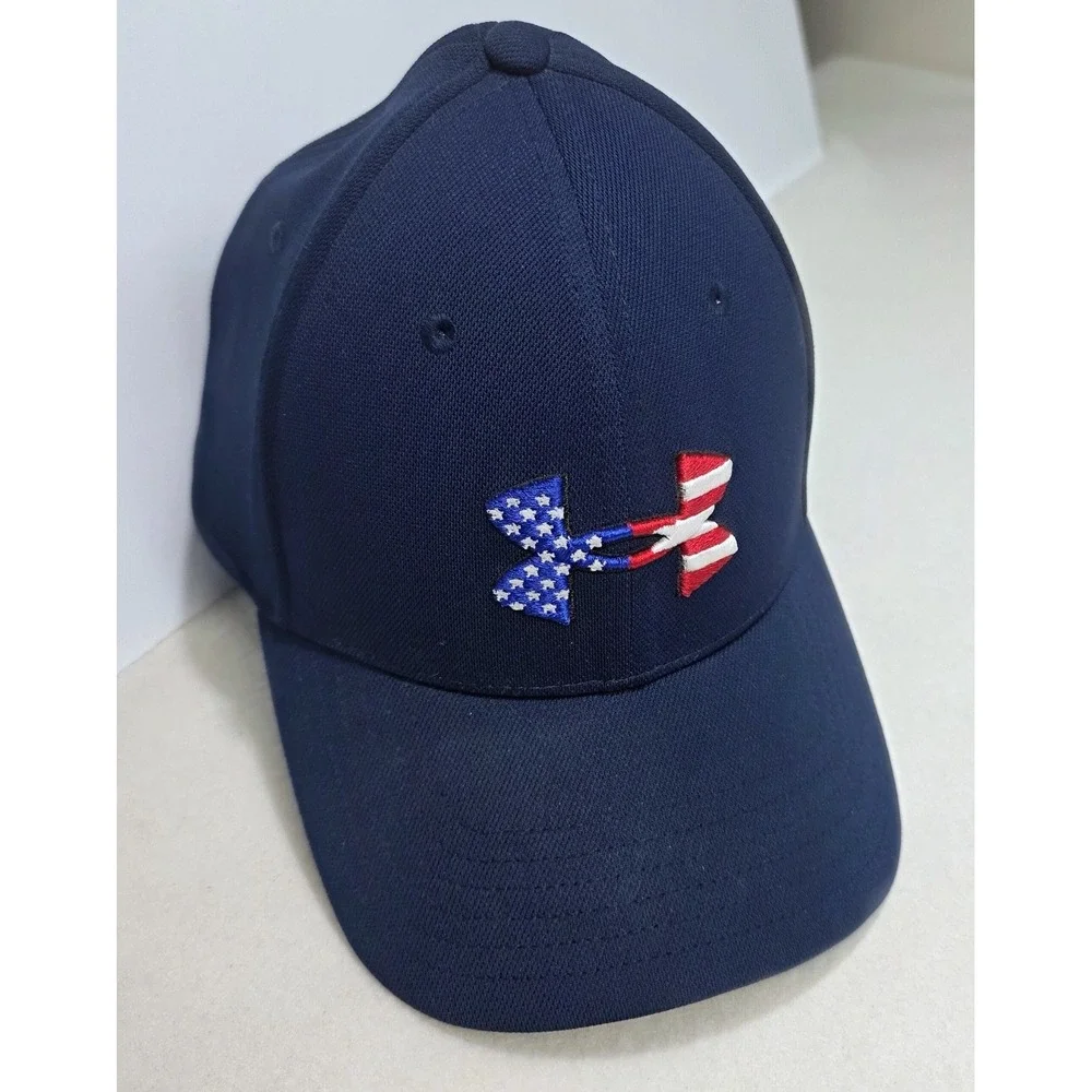 Under Armour Freedom Hat‎ Blitzing M/L Blue Classic Fit Cap USA LIMITED USE