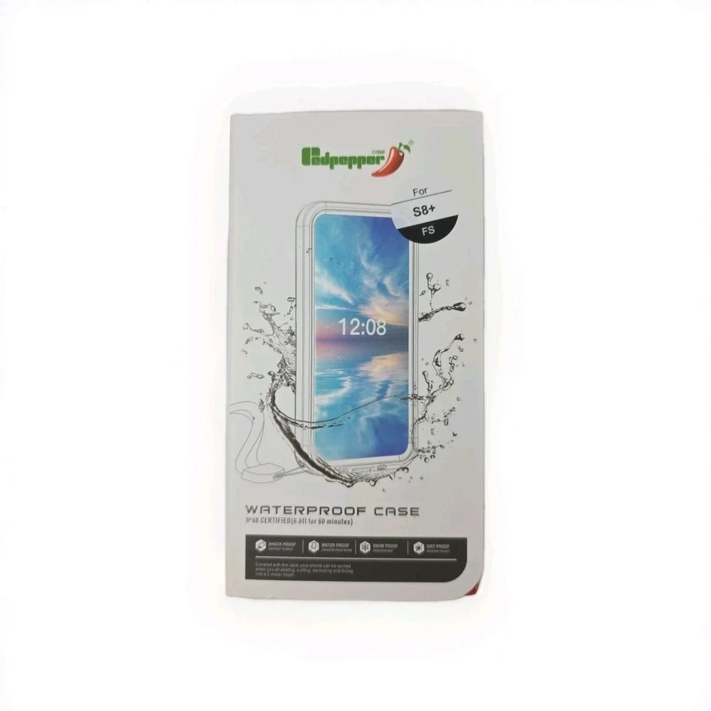 Samsung 8+ Plus Redpepper Waterproof Case Black Snow, Dirt, Shock Proof