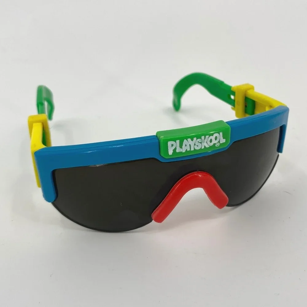 Vintage‎ Playskool Kids Sunglasses 90s Retro Color Block Shield Shades RARE FIND