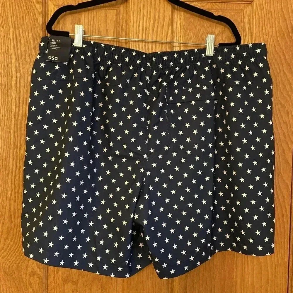 DSG Dicks Sporting Goods Mens Athletic Training Swim Shorts Stars Patriotic 2XL