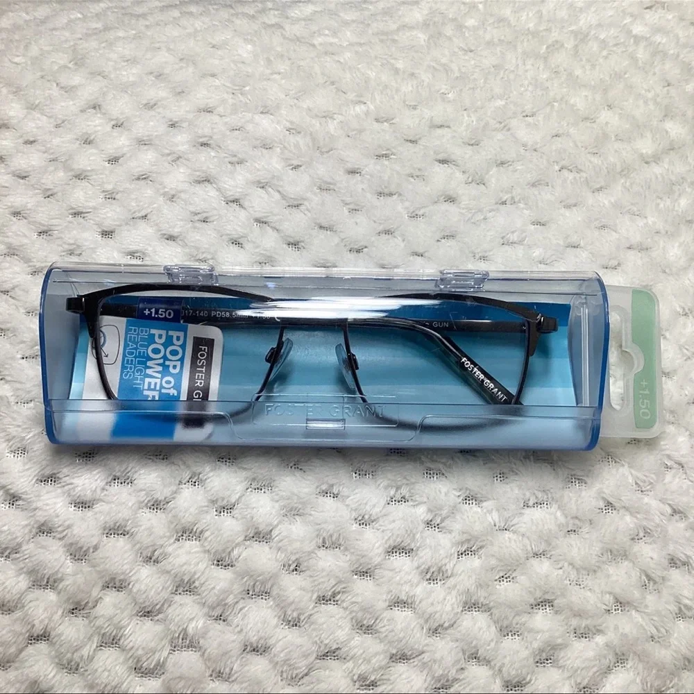 Foster Grant Pop Of Power Blue Light Reading Glasses +1.50
