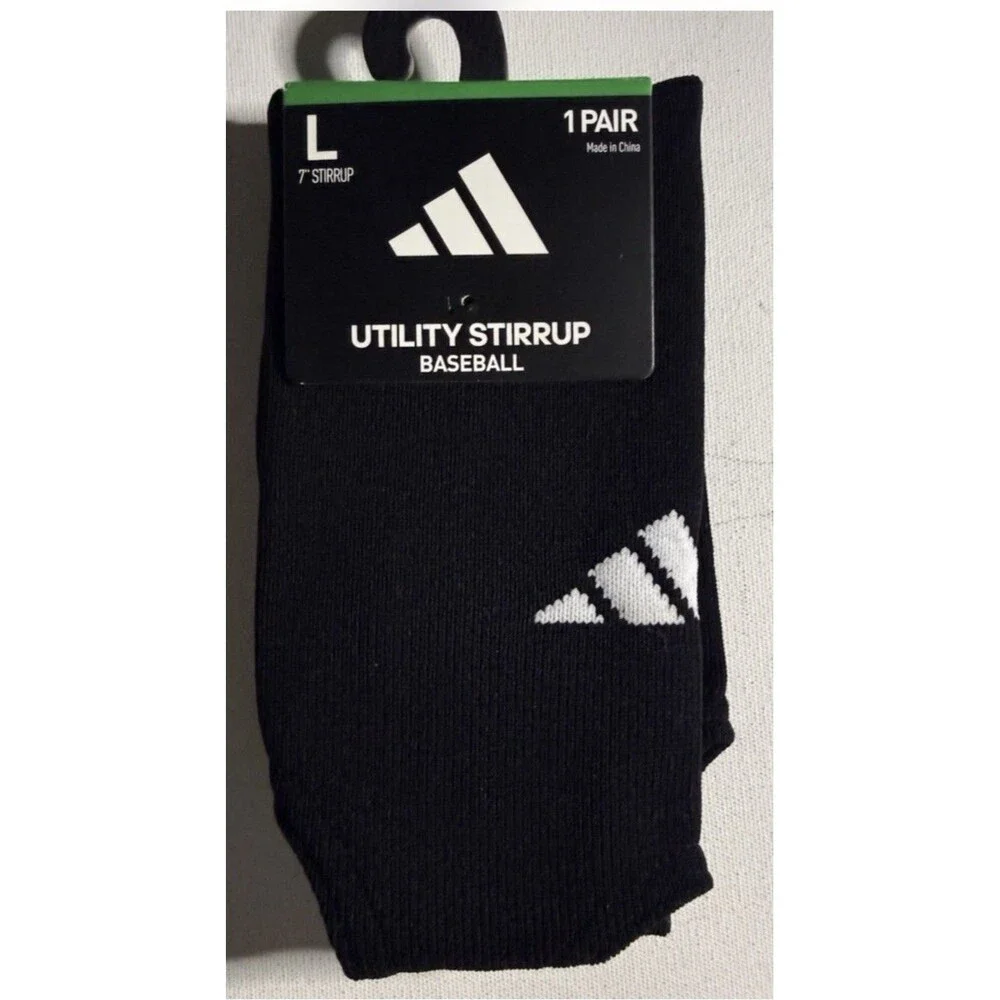 Adidas Unisex Stirrup Socks for Baseball, Softball & Team Large Black