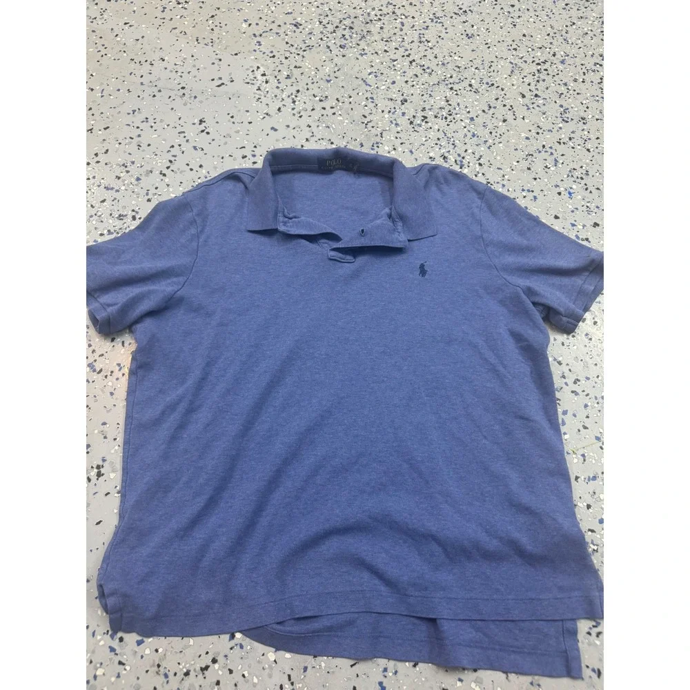 Polo Ralph Lauren Mens‎ XL Blue Short Sleeve Polo Shirt Casual Top