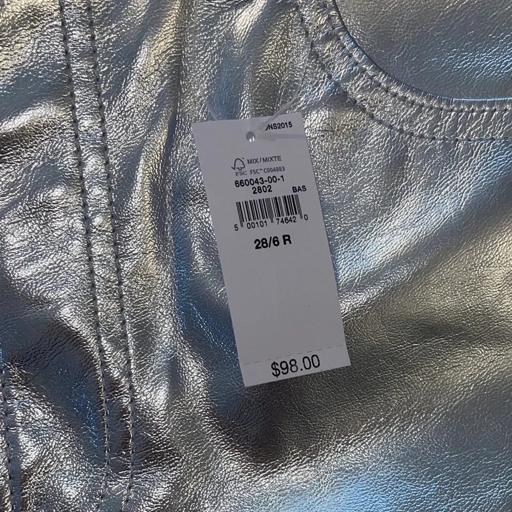 NWT gap metallic straight leg jeans | 6