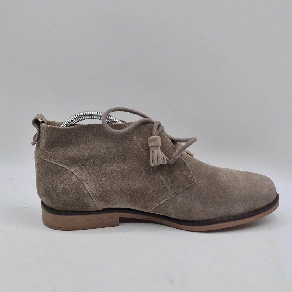 Hush Puppies Chukka Boots‎ Mens Size 10 Taupe Suede Desert Lace Up Tassel Ankle