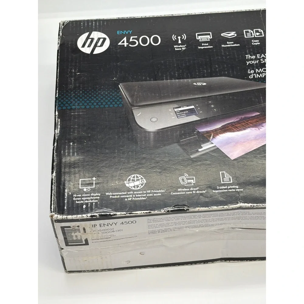HP ENVY 4500 All-in-One Wireless Printer‎ Scanner Copier Photo Mint condition
