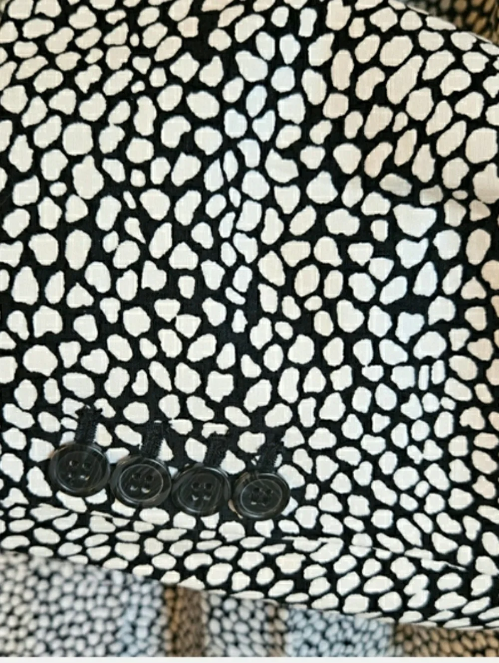 Lane Bryant Black and White Printed Blazer, Modernist Collection. Size 26