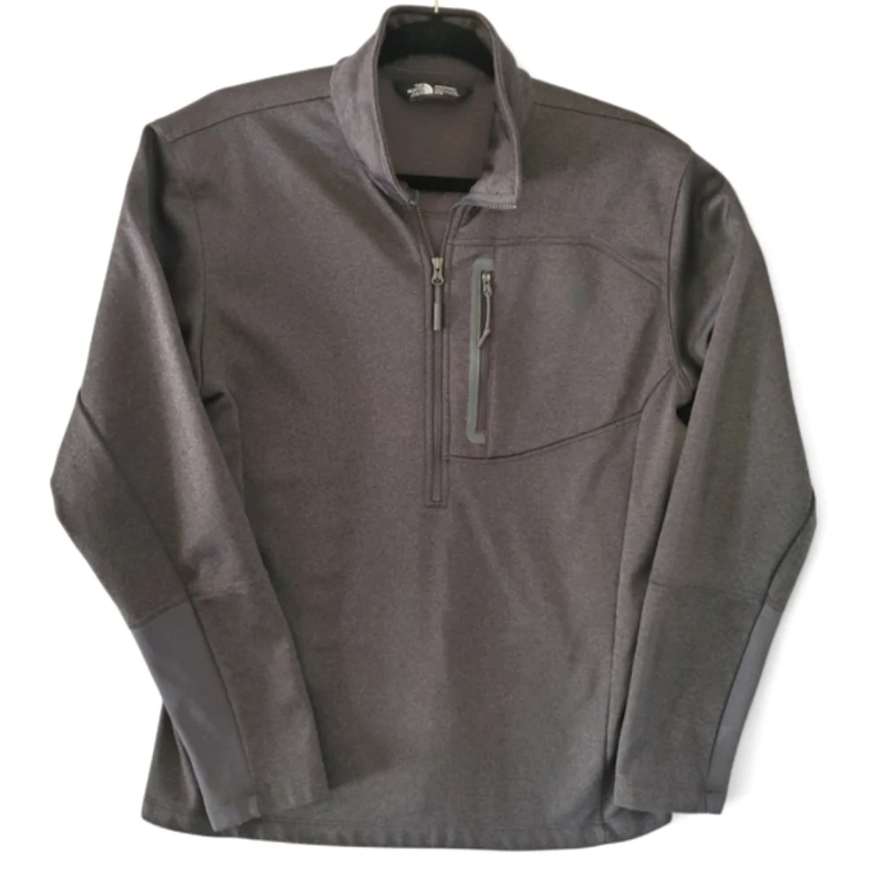THE NORTH FACE Cugo‎ Charcoal Gray Quarter Zip Pullover Jacket/Coat Men's Size M