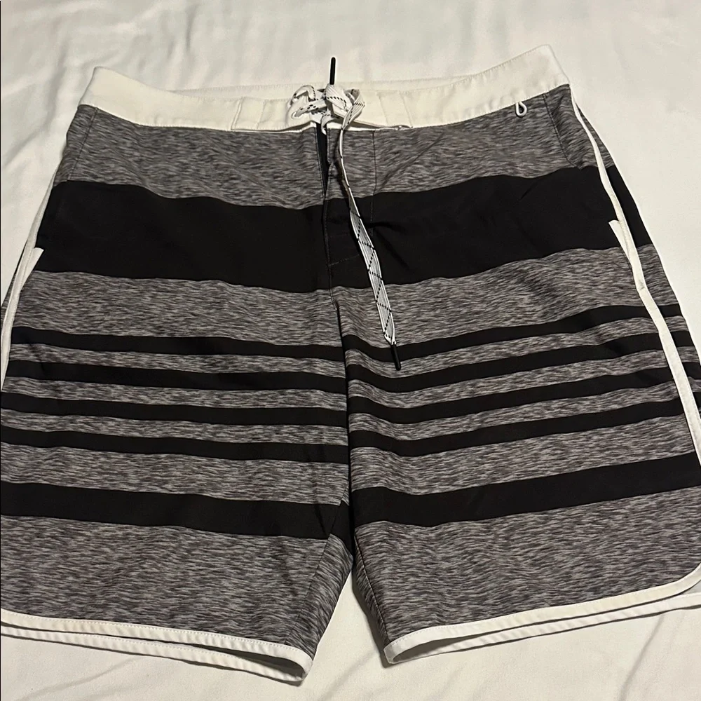 American Eagle Outfitters Black and Gray Board Shorts