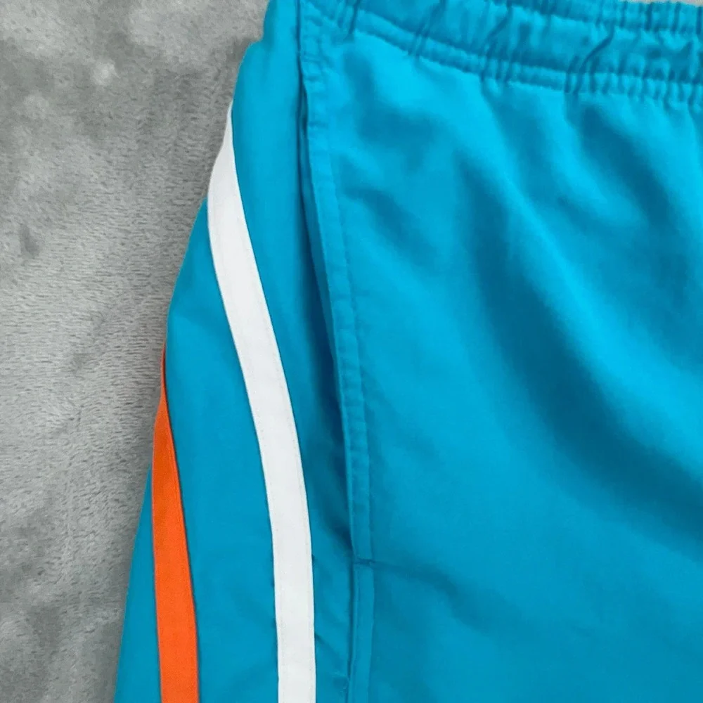 Sand N‎ Sun Mens Swim Trunks Turquoise Blue Orange White Stripe Board Shorts XL
